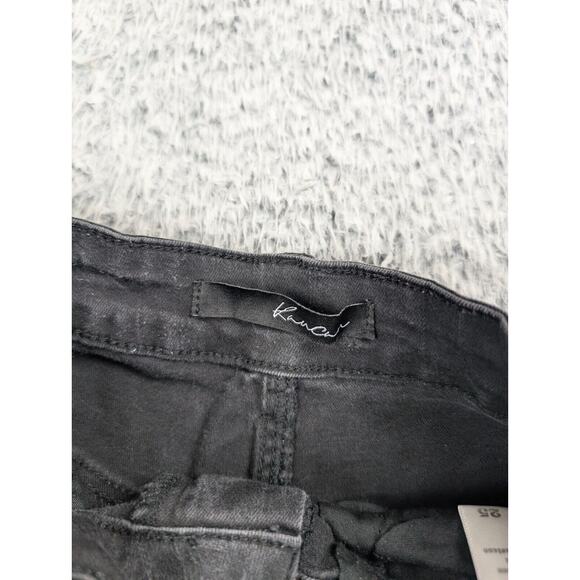 Kancan Shorts Womens 3 Black Denim Distressed Normcore Casual Stretch High Rise - Picture 3 of 9